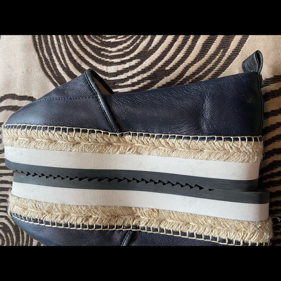 Jill Sander Navy Kenia Navy Blue Platforn Espadrilles - Picture 3 of 11